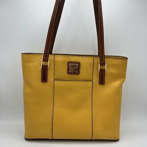 Dooney & Bourke Pebble Grain Small Lexington Tote - Mustard - Authentic